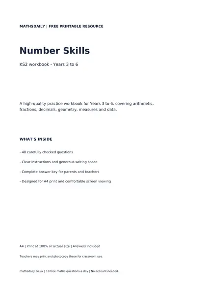 Preview of the KS2 workbook (page 1)